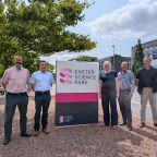 Pictured at Exeter Science Park (L-R) Matt Roach ESP, David Green RED Construction Group,Dr Sally Ba