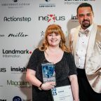 WINNER: Enable Law's Nicola Rawlinson-Weller with award sponsor Adam Hall of Review Solicitors.jpg