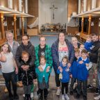 L-R - David Hawker from Dodd Group, Andy Butt from JK Floorheating, local families who attend services and sessions in the church, and the Reverend Carl Robinson. L-R - David Hawker from Dodd Group, Andy Butt from JK Floorheating, local families who attend servic