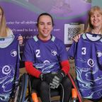 Hawks chairperson Jesse Hayes with Enable Law solicitors Charlotte Morgan (left) and Michelle Biddulph.