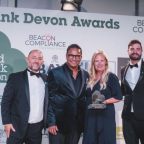 Photo caption: Greg Parsons, chair of Food Drink Devon with the 2025 People's Choice Award ‘Hospitality Venue of the Year’ The Cottage Hotel and Andrew Ward, Empire Services