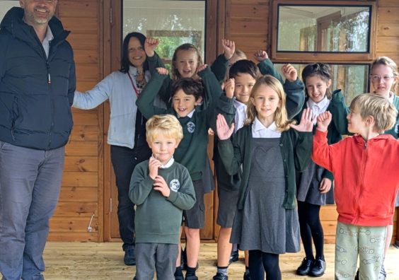Dan Western and Jacqui Taylor with Ottery Primary School pupils Dan Western and Jacqui Taylor with Ottery Primary School pupils
