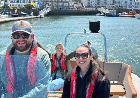 Freedom Boat Club offers flexibility A family on a power boat leaving harbour