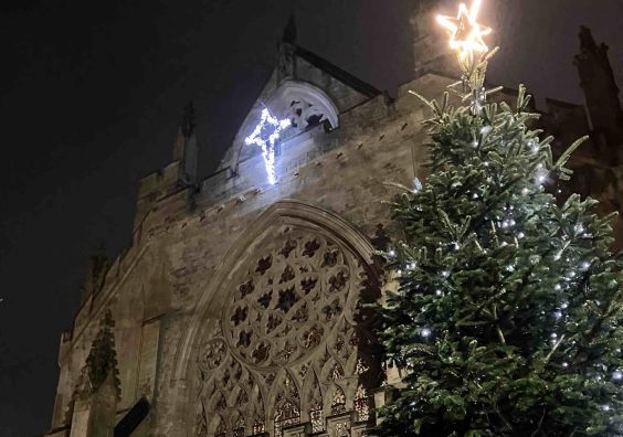 Exterior of Exeter Cathedral during Advent ( Exterior of Exeter Cathedral during Advent (
