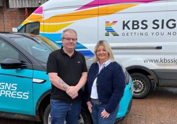 Mike Back and Diane Moore, Signs Express Exeter