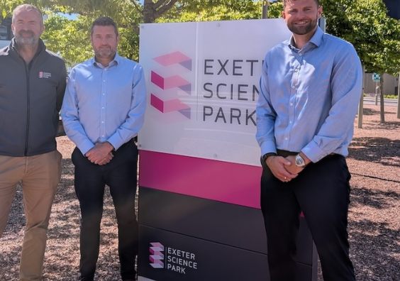 L-R Matt Roach from Exeter Science Park with from Matt Bridge and Daryll Smith from Envolve