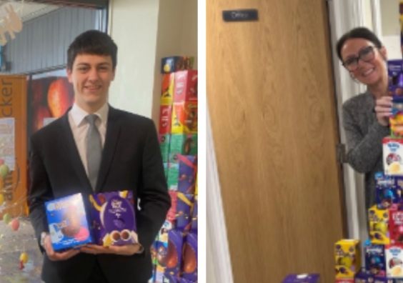 The team at Co-op Funeralcare Exeter collected over 200 eggs for the Bags of Hope appeal.