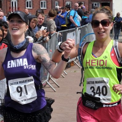 Runners taking part in the Exeter Marathon