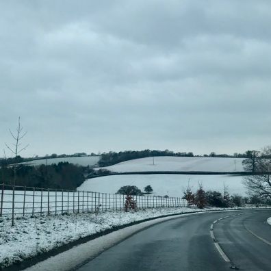 Snow warning on Devon roads