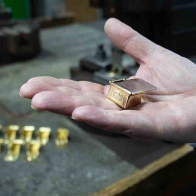 A replica 'Clicker', made with the original tooling and presses which made those issued to the American Airborne Division in WW2 