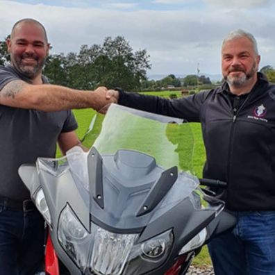 BMW Rider Training South West Owner, Chris Lake and BMW Chief Instructor, Ian Biederman 