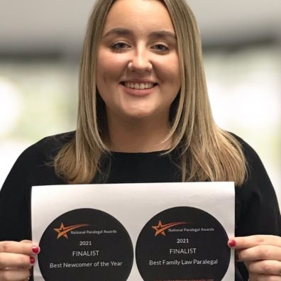 Paralegal holding certificates