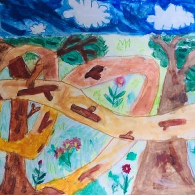 The winning Keys Stage 1 entry in this year's CPRE Devon children's art competition