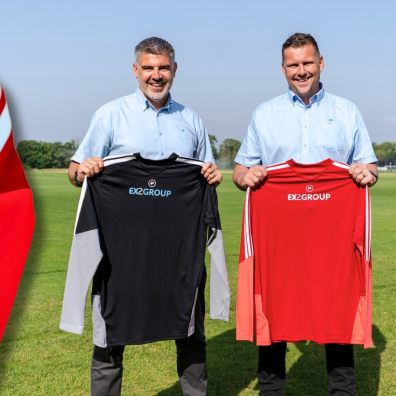 EX2 Group directors with new Exeter City training kit 