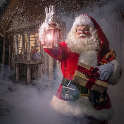 Father Christmas at Killerton. Photo: Steven Haywood, National Trust Images