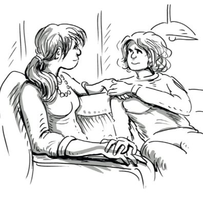 Illustration by Mark Hannon, from the forthcoming book When Time Aligns: Stories of Care From a Dementia Companion