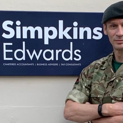 Jean-Paul Quertier, Lt Col in the Army Reserves and partner at Exeter-based Chartered Accountancy firm Simpkins Edwards