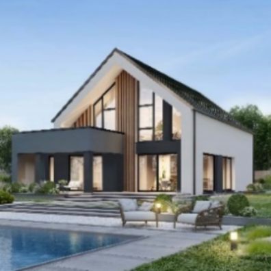 Modern mansion with pool and lots of land