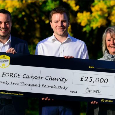 Omaze £25k donation to FORCE Cancer Charity 