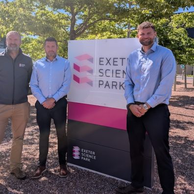L-R Matt Roach from Exeter Science Park with from Matt Bridge and Daryll Smith from Envolve