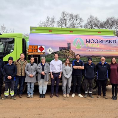 The Moorland Fuels team in front of a fuel tanker