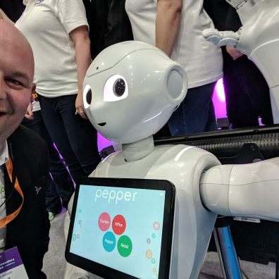 Richard Woods with one of the care show attendees