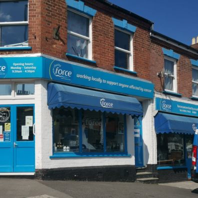 FORCE Cancer Charity Shop front in Heavitree