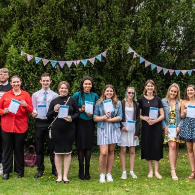 Some Exeter College vocational students at the garden party