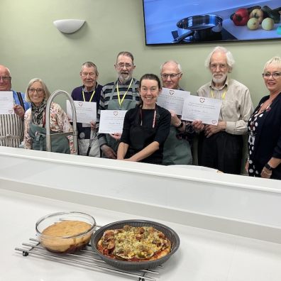 Celebrating the culinary achievement of newbie cooks at the charity's cookery school