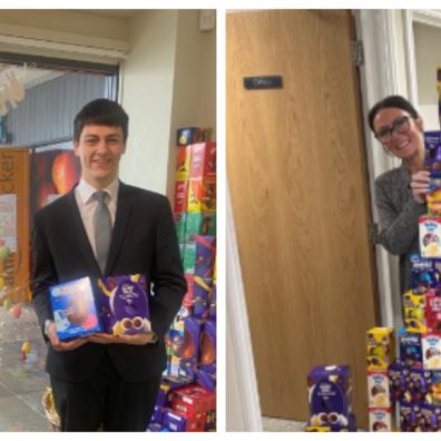 The team at Co-op Funeralcare Exeter collected over 200 eggs for the Bags of Hope appeal.