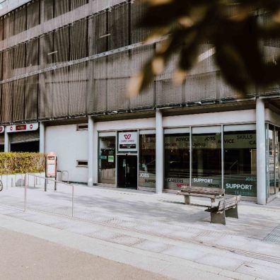 Photograph showing the Exeter Works advice hub in Exeter city centre